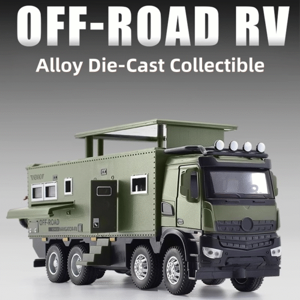 Nomadisen Alloy Off-Road RV Model – 1:24 Scale Die-Cast 4x4 Camper Van, Collectible Metal Toy Car for Boys, Realistic Adventure Vehicle Replica - Image 3