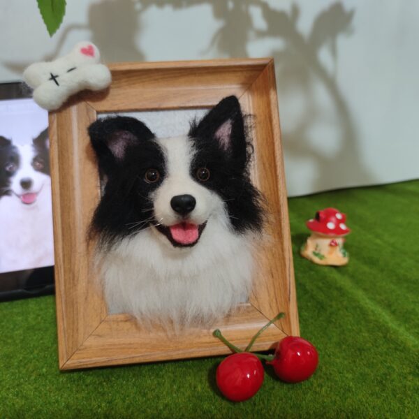 Custom Wool Felt Pet Memorial – Handmade Realistic Cat & Dog Keepsake with Glass Dome Frame, Personalized Loss of Pet Gift for Grieving Owners - Image 2