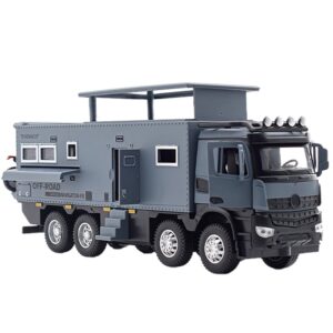 Nomadisen Alloy Off-Road RV Model – 1:24 Scale Die-Cast 4x4 Camper Van, Collectible Metal Toy Car for Boys, Realistic Adventure Vehicle Replica