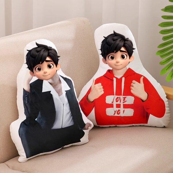 Custom Photo Pet Pillow – Personalized Cat/Dog Shape Cushion with Your Picture, Unique Memorial Gift for Pet Lovers, DIY Printed Huggable Plush - Image 2