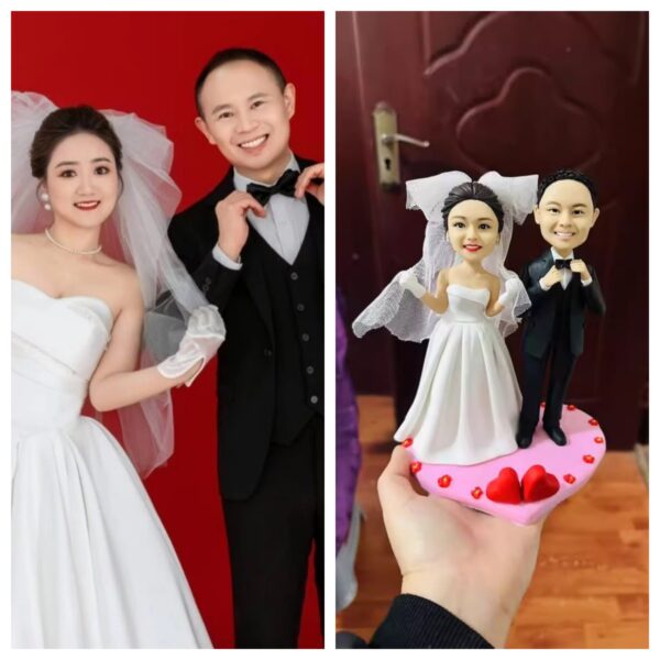 Custom Polymer Clay Figurine – Personalized Couple Wedding Statue, Family Portrait Sculpture, Graduation Keepsake & Professional Career Gift (Doctor, Police, Lawyer) - Image 7