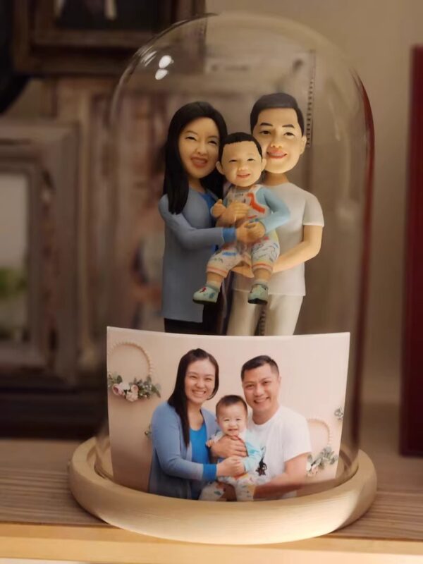 Custom Polymer Clay Figurine – Personalized Couple Wedding Statue, Family Portrait Sculpture, Graduation Keepsake & Professional Career Gift (Doctor, Police, Lawyer)