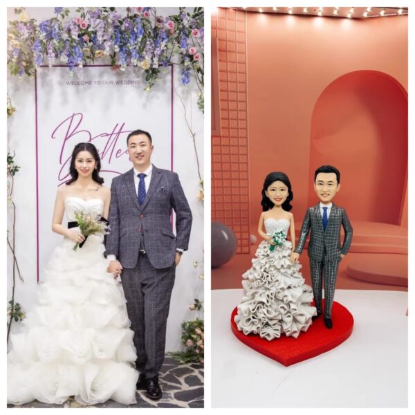 Custom Polymer Clay Figurine – Personalized Couple Wedding Statue, Family Portrait Sculpture, Graduation Keepsake & Professional Career Gift (Doctor, Police, Lawyer) - Image 3
