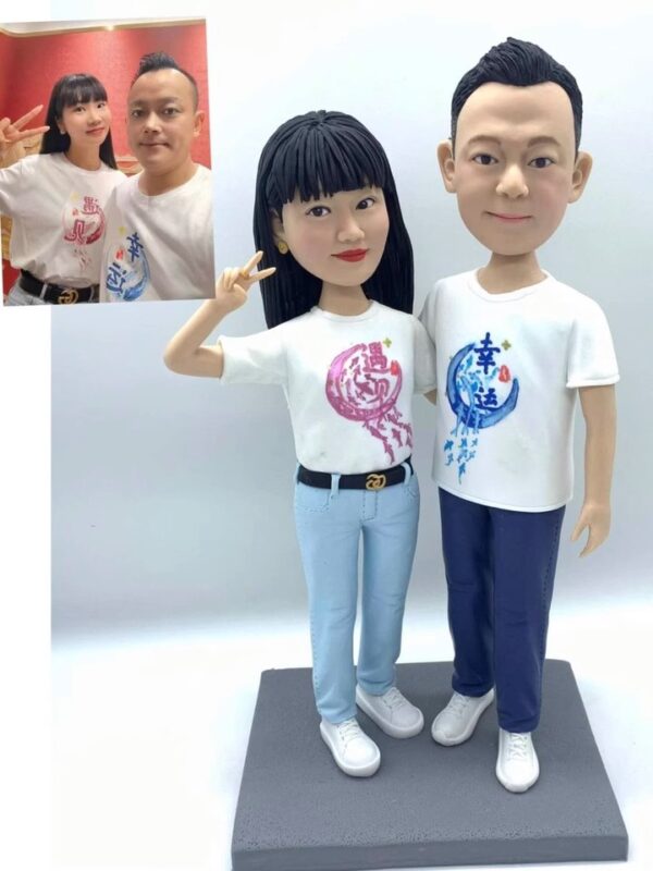 Custom Polymer Clay Figurine – Personalized Couple Wedding Statue, Family Portrait Sculpture, Graduation Keepsake & Professional Career Gift (Doctor, Police, Lawyer) - Image 5