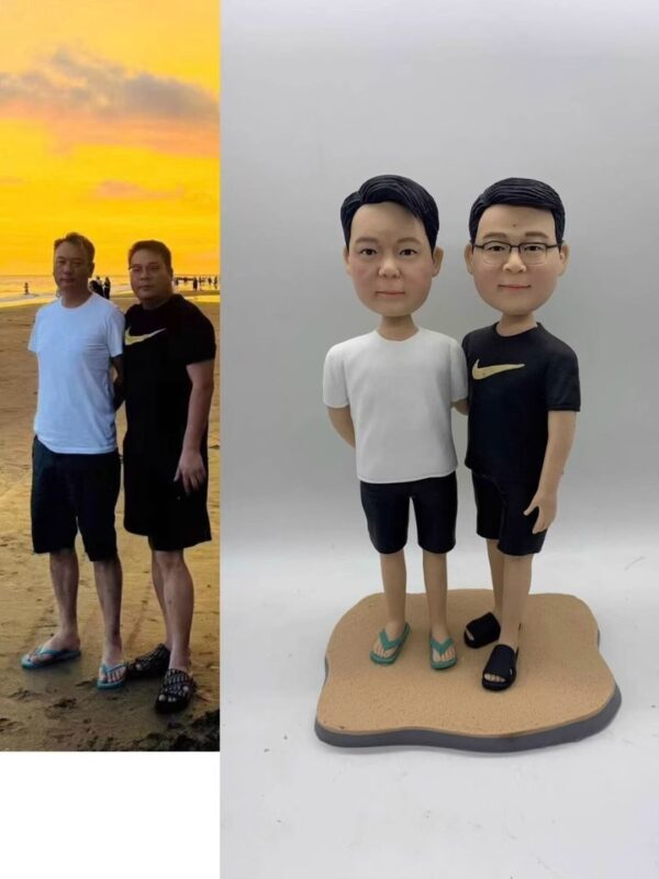 Custom Polymer Clay Figurine – Personalized Couple Wedding Statue, Family Portrait Sculpture, Graduation Keepsake & Professional Career Gift (Doctor, Police, Lawyer) - Image 2
